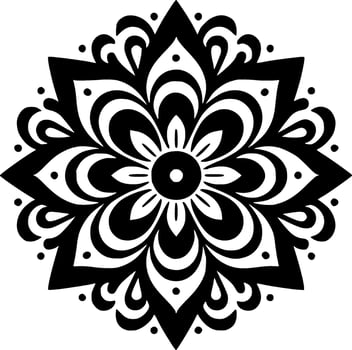 Mandala, Minimalist and Simple Silhouette - Vector illustration
