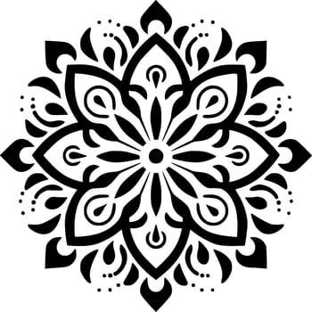 Mandala, Minimalist and Simple Silhouette - Vector illustration
