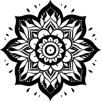 Mandala, Minimalist and Simple Silhouette - Vector illustration