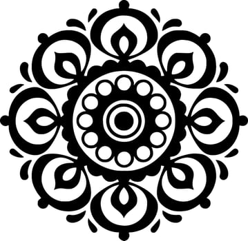 Mandala - Minimalist and Flat Logo - Vector illustration