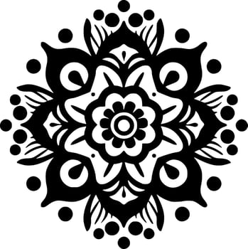 Mandala, Minimalist and Simple Silhouette - Vector illustration