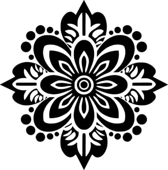 Mandala, Minimalist and Simple Silhouette - Vector illustration