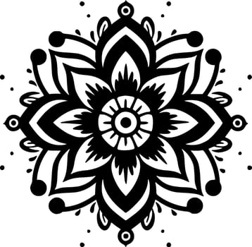 Mandala - Minimalist and Flat Logo - Vector illustration