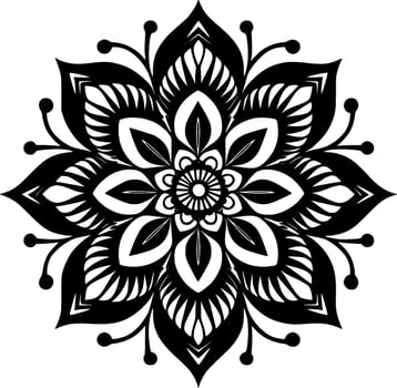 Mandala, Minimalist and Simple Silhouette - Vector illustration