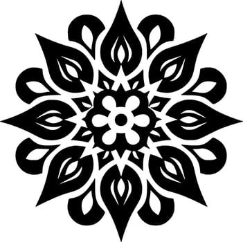 Mandala - Minimalist and Flat Logo - Vector illustration