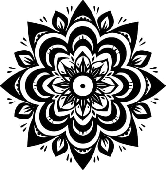 Mandala, Minimalist and Simple Silhouette - Vector illustration