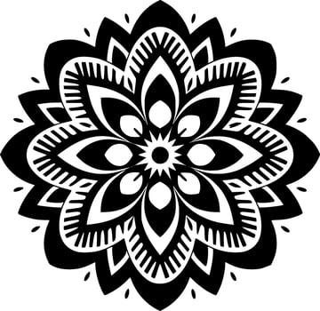 Mandala, Minimalist and Simple Silhouette - Vector illustration