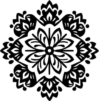 Mandala, Minimalist and Simple Silhouette - Vector illustration