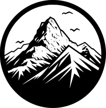 Mountain Range - Minimalist and Flat Logo - Vector illustration