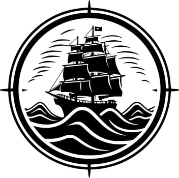 Nautical - Minimalist and Flat Logo - Vector illustration