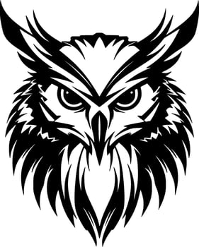 Owl - Minimalist and Flat Logo - Vector illustration