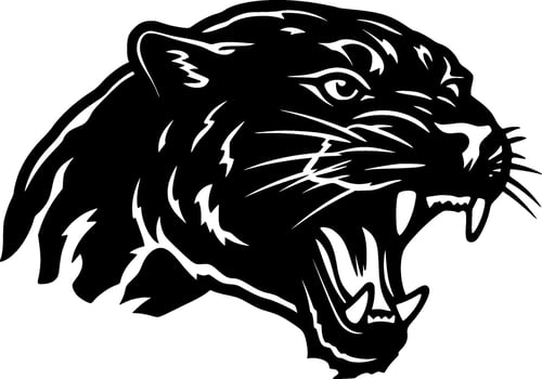 Panther - Minimalist and Flat Logo - Vector illustration