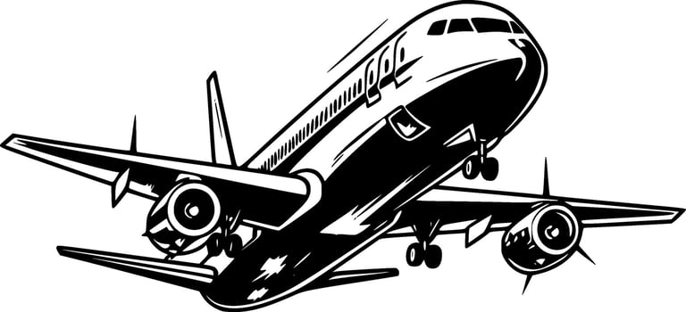 Plane - High Quality Vector Logo - Vector illustration ideal for T-shirt graphic