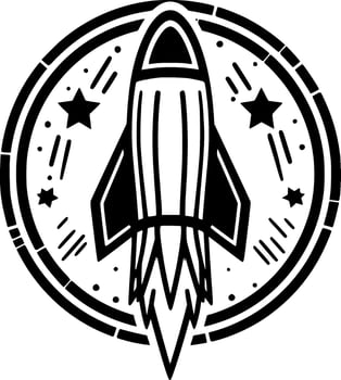 Rocket - Minimalist and Flat Logo - Vector illustration
