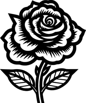 Rose - High Quality Vector Logo - Vector illustration ideal for T-shirt graphic