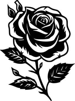 Rose - Minimalist and Flat Logo - Vector illustration