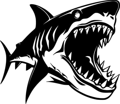 Shark - Minimalist and Flat Logo - Vector illustration
