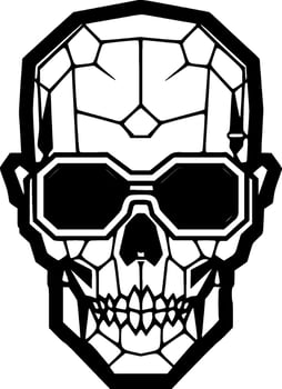 Skull - Minimalist and Flat Logo - Vector illustration