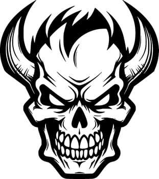 Skull - Minimalist and Flat Logo - Vector illustration