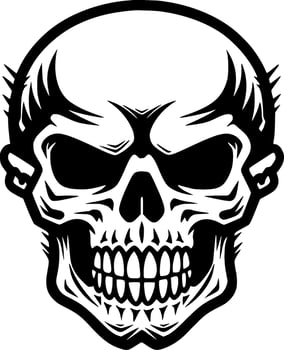 Skull, Minimalist and Simple Silhouette - Vector illustration