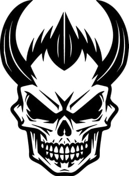 Skull, Minimalist and Simple Silhouette - Vector illustration