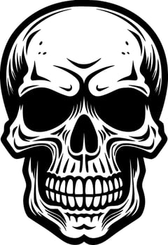 Skull - Minimalist and Flat Logo - Vector illustration