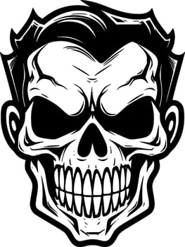 Skull, Minimalist and Simple Silhouette - Vector illustration