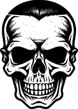 Skull, Minimalist and Simple Silhouette - Vector illustration