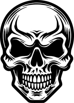 Skull - Minimalist and Flat Logo - Vector illustration