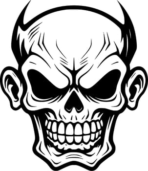 Skull - Minimalist and Flat Logo - Vector illustration