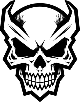 Skull - Minimalist and Flat Logo - Vector illustration