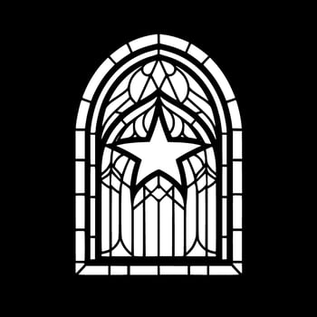 Stained Glass, Minimalist and Simple Silhouette - Vector illustration