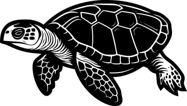 Turtle - Minimalist and Flat Logo - Vector illustration