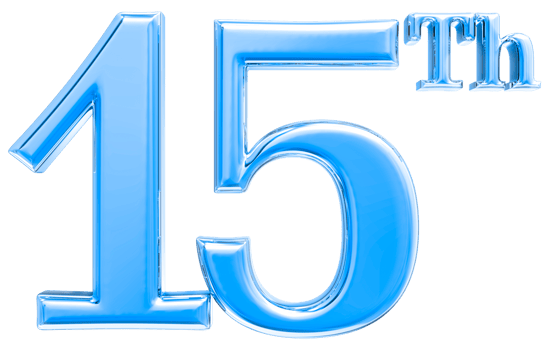 Happy Anniversary Number 3d render transparency png
