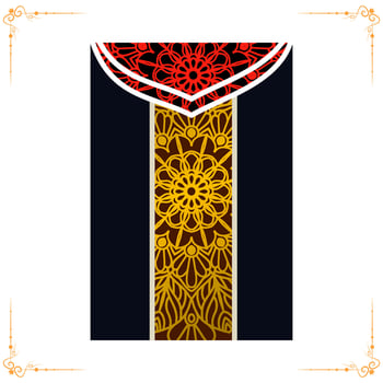 Background template with mandala pattern design vector