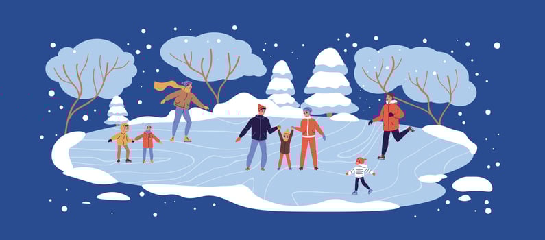 Ice Skating Concept Illustration vector