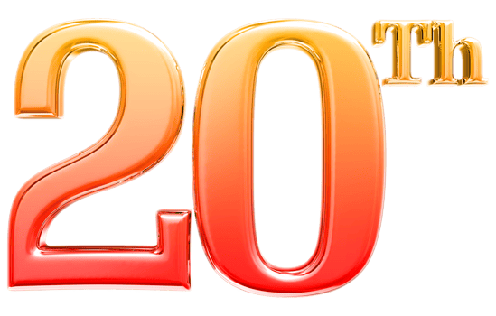 Happy Anniversary Number 3d render transparency png
