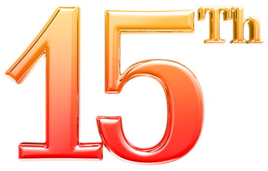 Happy Anniversary Number 3d render transparency png