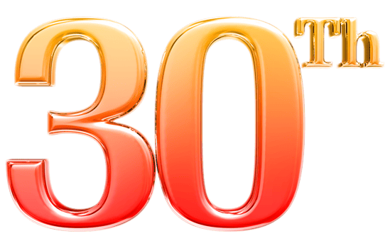 Happy Anniversary Number 3d render transparency png