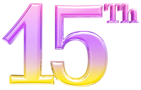 Happy Anniversary Number 3d render transparency png
