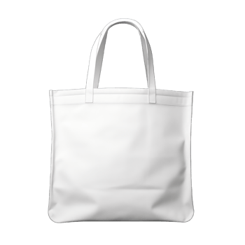 Tote bag canvas fabric for mockup blank template isolated on transparent background. png