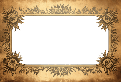 Golden frame elements. Gold angles border on transparent background, generative ai png