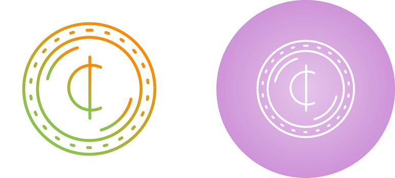 Cedis Currency Vector Icon