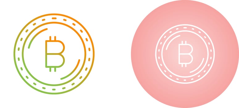 Bitcoin Currency Vector Icon