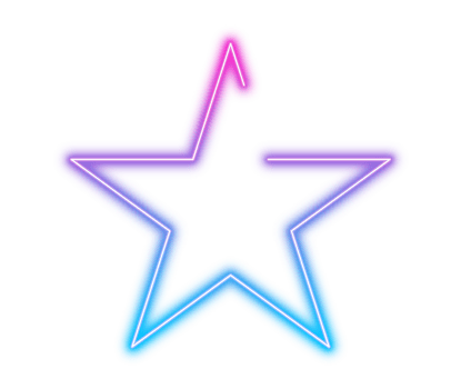 Star neon shape png