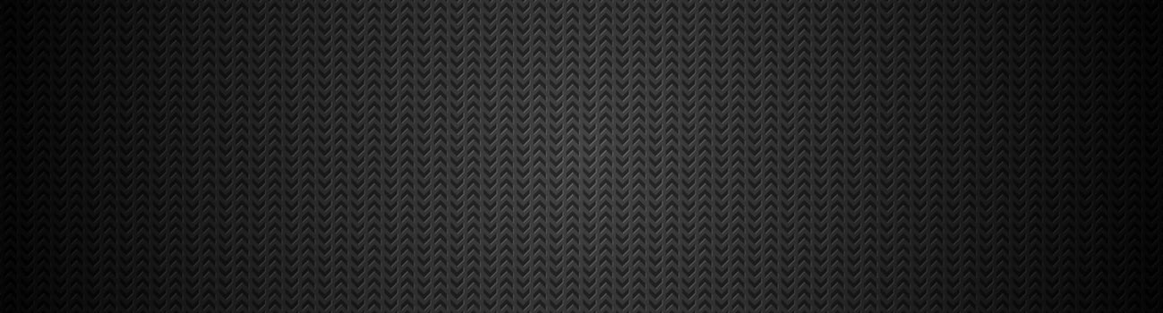 Black banner with arrows perforated texture vector
