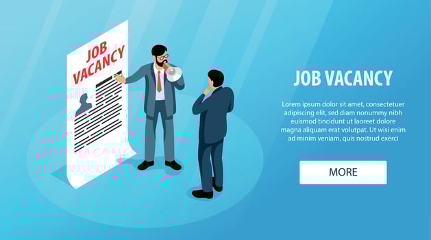 Job Vacancy Horizontal Banner vector
