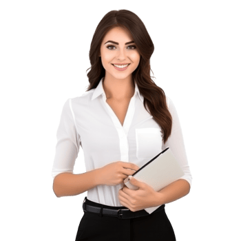 Attractive school teacher isolated png