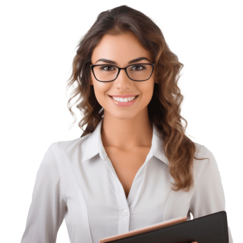 Attractive school teacher isolated png