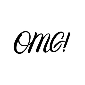 Omg lettering word vector